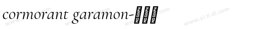 cormorant garamon字体转换